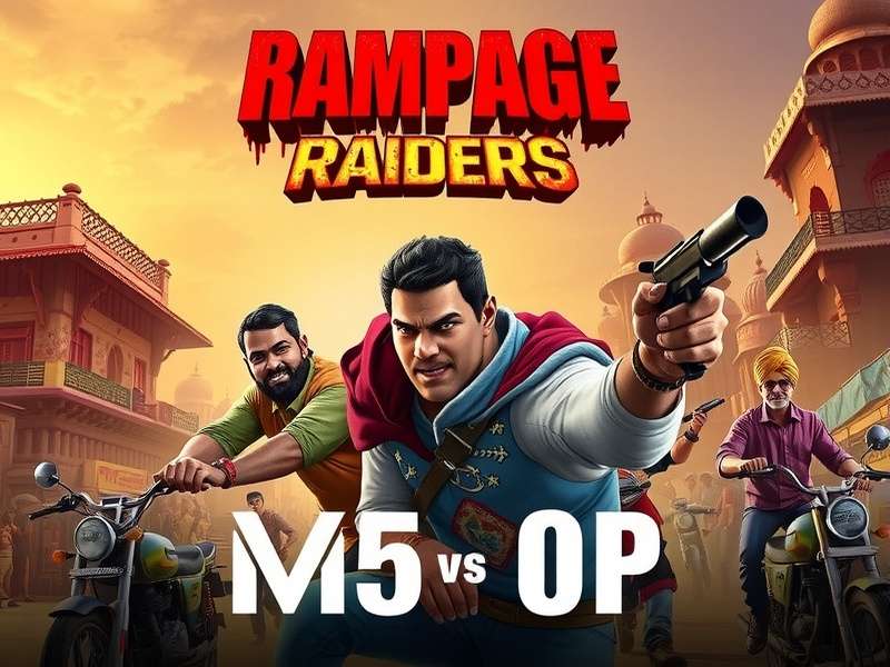 Rampage Raiders Indore Rampage Official Cover Art - Desi Characters And Indian City Landscapes